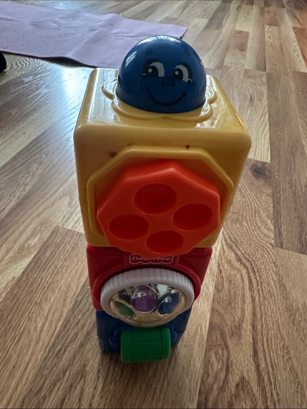 Stacking ABC Blocks Toy in Yellow, Red, Blue